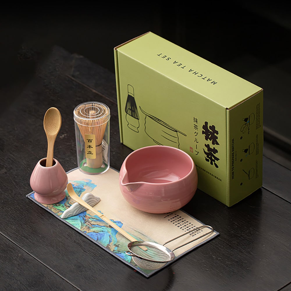 Matcha-tesæt / matcha-sæt / matcha-sæt med piskeris og skål / tesæt til matcha