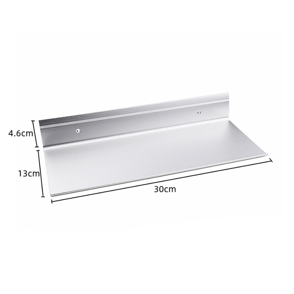 Badeværelseshylde i aluminium 30 x 13 cm / opbevaringshylde / væghylde til badeværelse