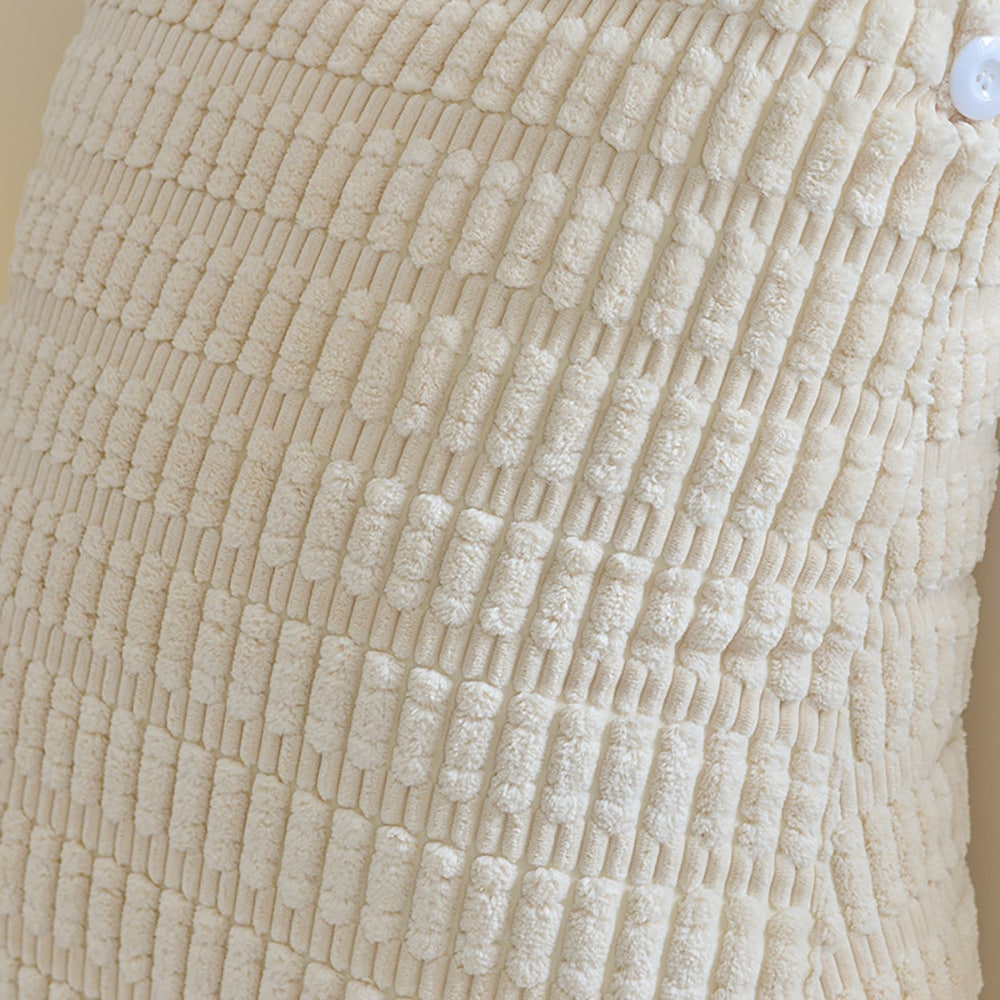 Rygpude med armlæn 80 x 58 x 42 cm / sengepude til siddende stilling / beige støttepude