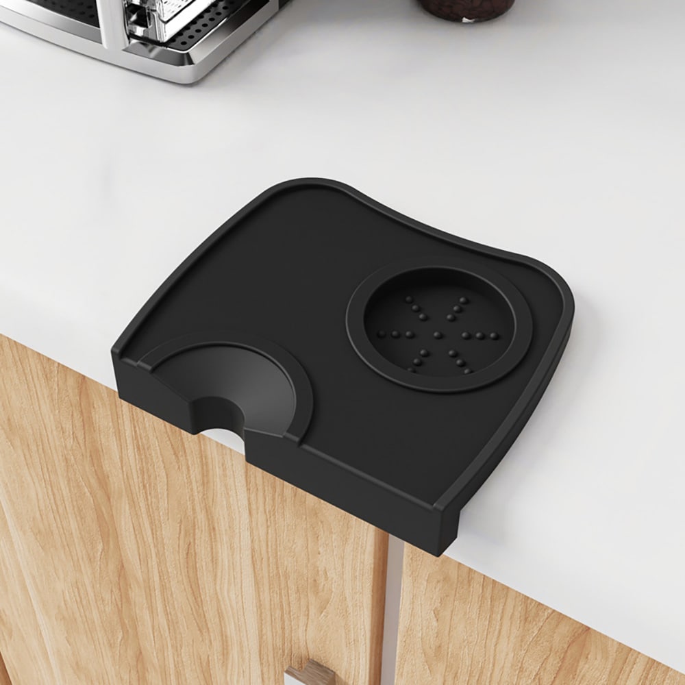 Silikone-tampemåtte – Svart / Kaffetampemåtte / Espressomåtte til tampning