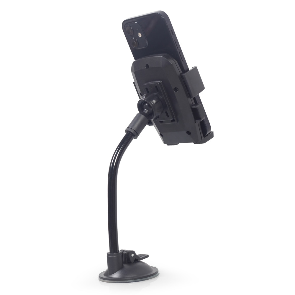 Mobilholder til bil med sugekop / fleksibel telefonholder med bøjelig arm / holder til smartphone op til 6 tommer