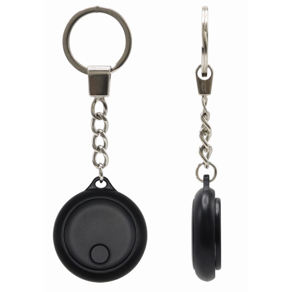 Smart tag-tracker til Apple Find / Bluetooth-tracker med højttaler / Svart tracking tag med nøglering