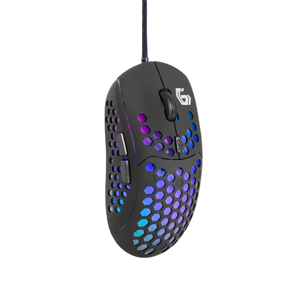 Gamingmus med RGB og 6 knapper / USB-gamingmus med RGB-belysning