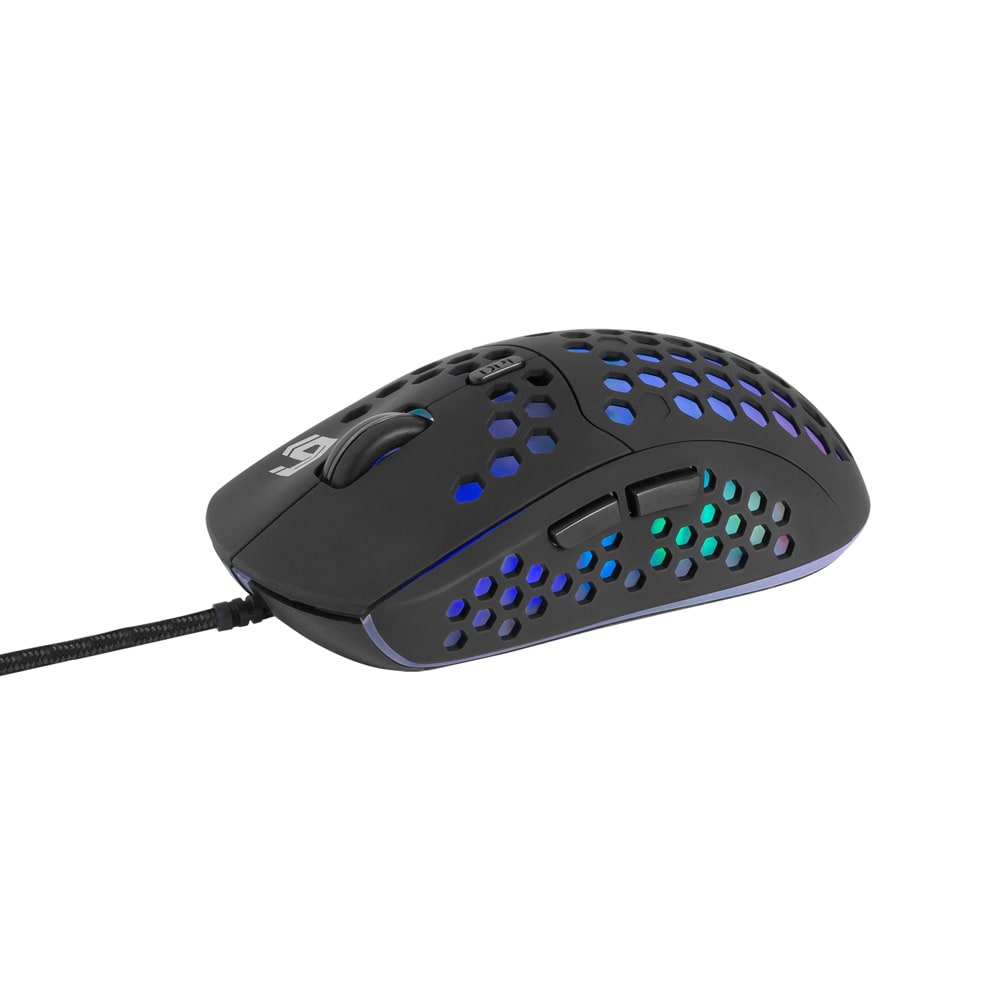 Gamingmus med RGB og 6 knapper / USB-gamingmus med RGB-belysning