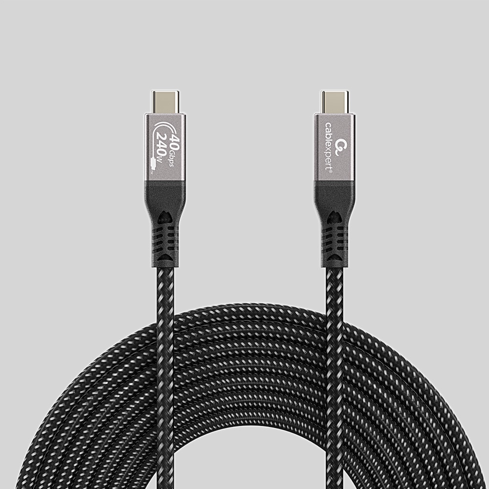 USB4 USB-C 240 W opladnings- og datakabel 50 cm / USB4-kabel USB-C til USB-C