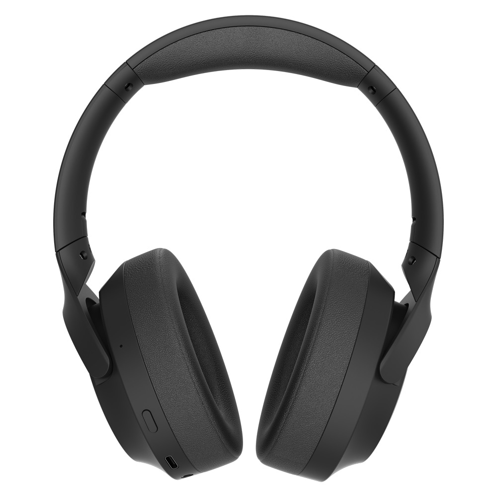 Bluetooth-headset med ANC / trådløse hovedtelefoner med mikrofon / sort headset med støjreduktion