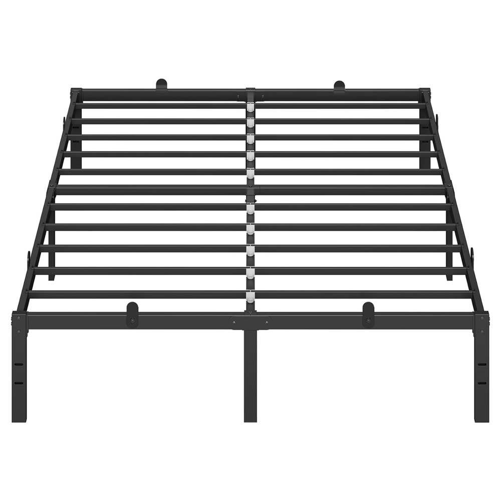 Sengestel i metal 140 x 200 cm / metalseng med plads under sengen / sort dobbeltsengestel