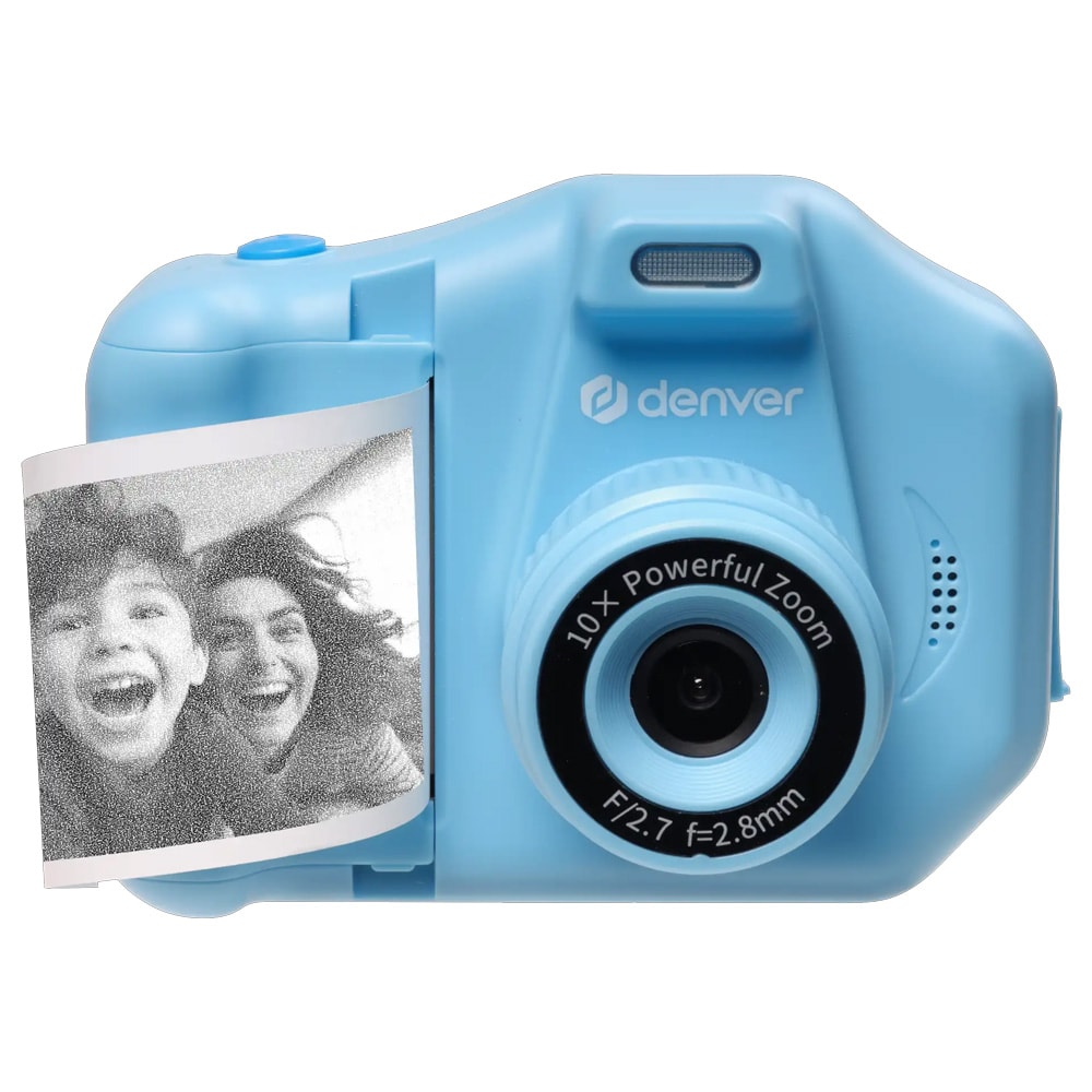 Denver KPC-1370BU kamera med fotoprint - Blå / Børnekamera med termisk printer