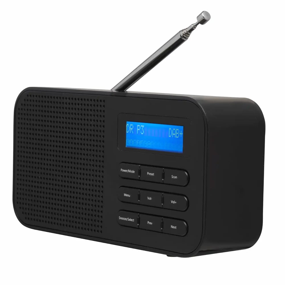 Denver DAB-42 DAB- og FM-radio - Svart / Digitalradio med FM / Bærbar DAB-radio