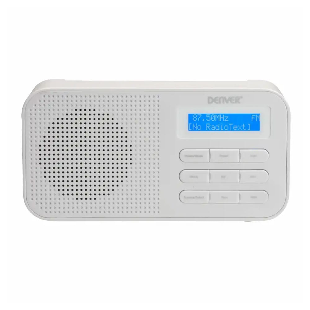 Denver DAB-42W DAB-radio / digitalradio med FM / radio med dobbelt alarm / bordradio – Hvid