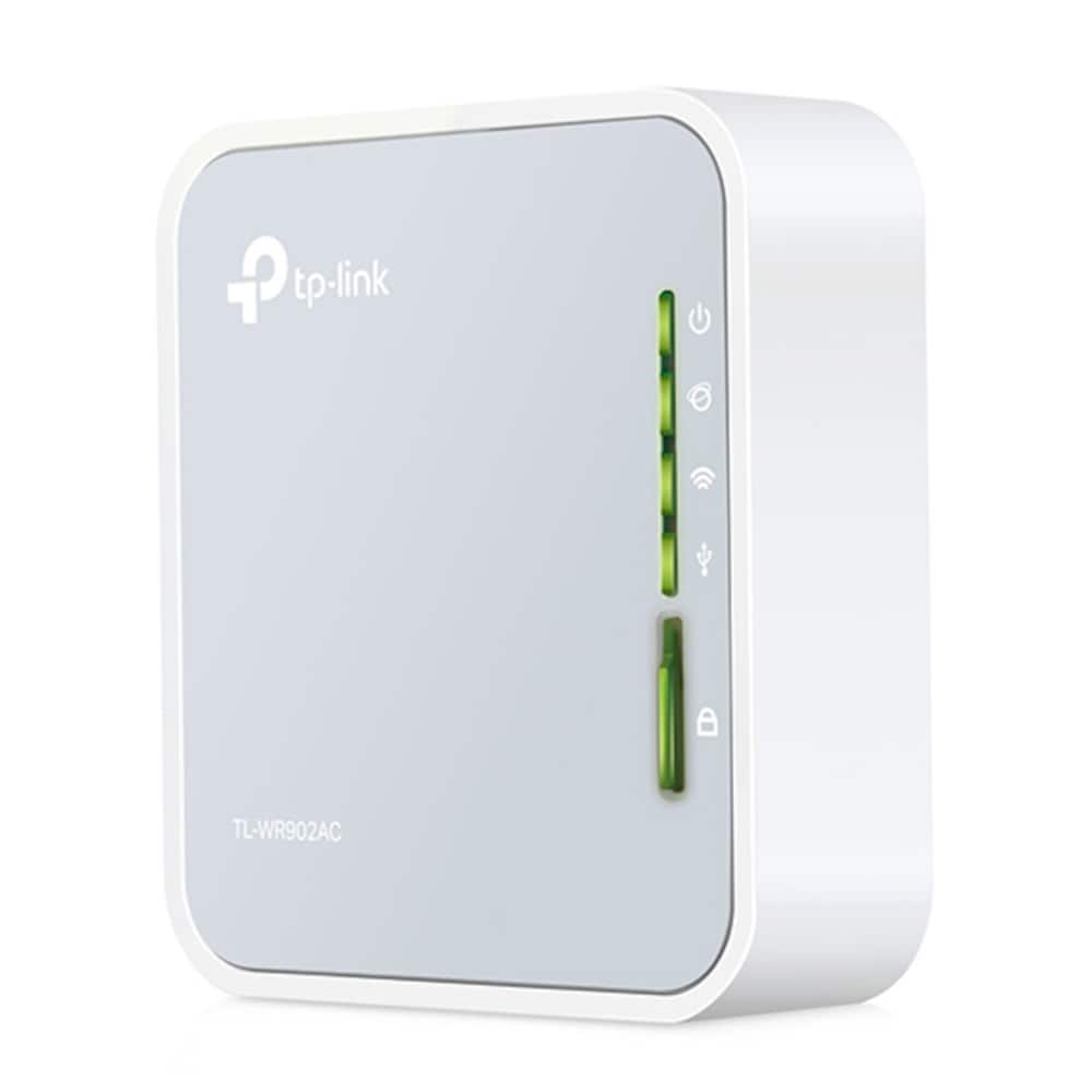 TP-LINK WLAN 433MBit Dualband Pocket Router TL-WR902AC / Mini-router med Ethernet WAN