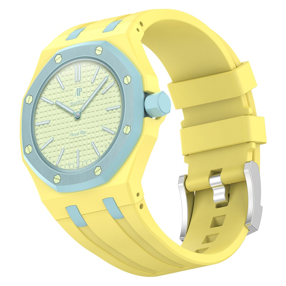 Silikonearmbånd og beskyttelsesskal til AP x Swatch Royal Pop Blaue Acht