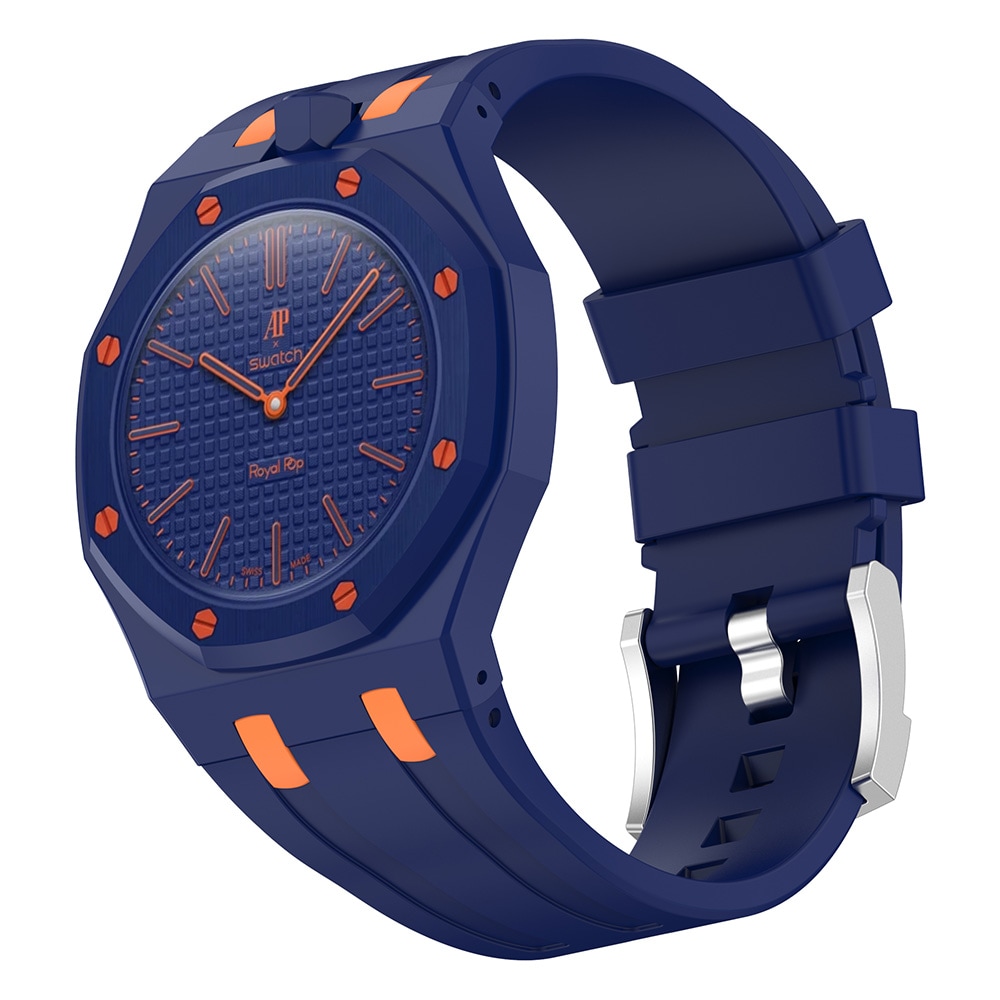 Silikonearmbånd og beskyttelsesskal til AP x Swatch Royal Pop Orenji Hachi