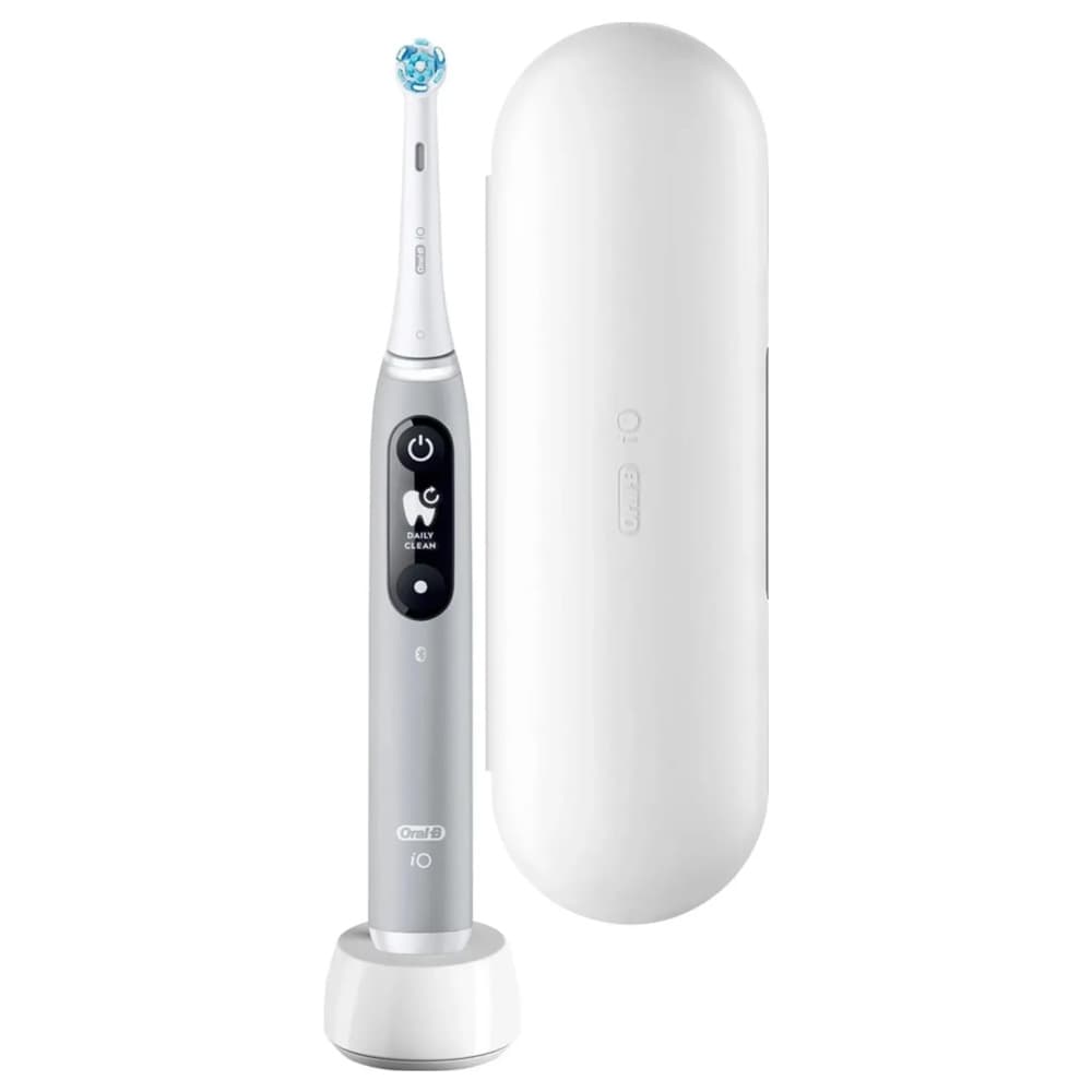 Oral-B iO6 elektrisk tandbørste grå / tandbørste med 5 børsteindstillinger / genopladelig tandbørste med Bluetooth
