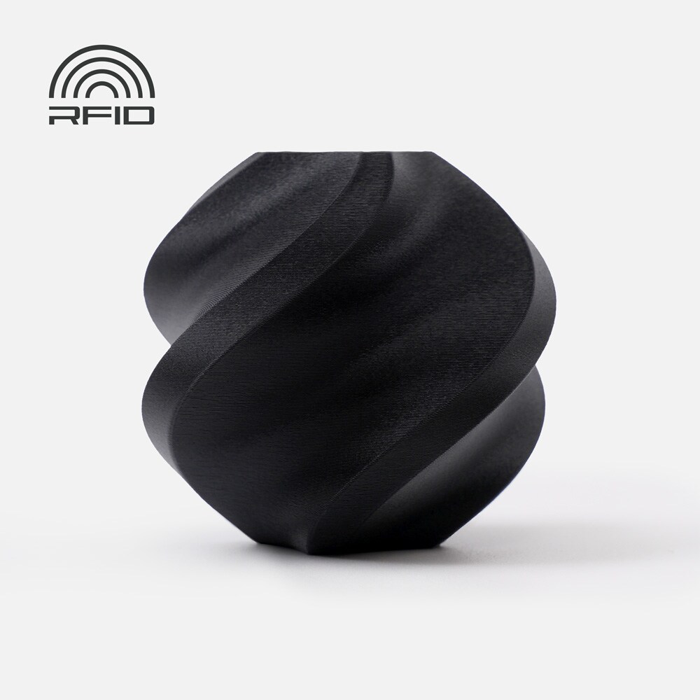 Bambu Lab PLA Matte-filament 1,75 mm / 1 kg spole Charcoal / mat PLA-filament med RFID