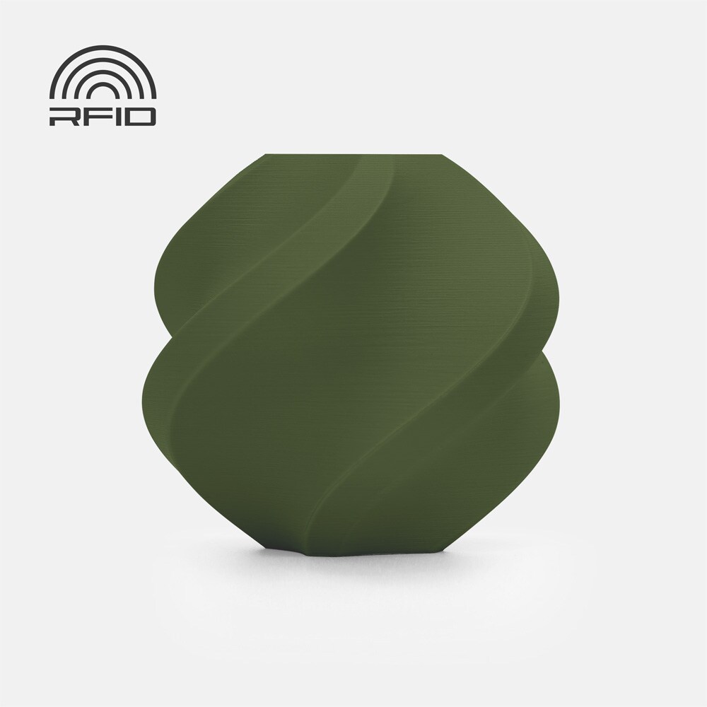 Bambu Lab PLA Matte-filament 1,75 mm / 1 kg refill-pakke Dark Green / mat PLA-filament med RFID