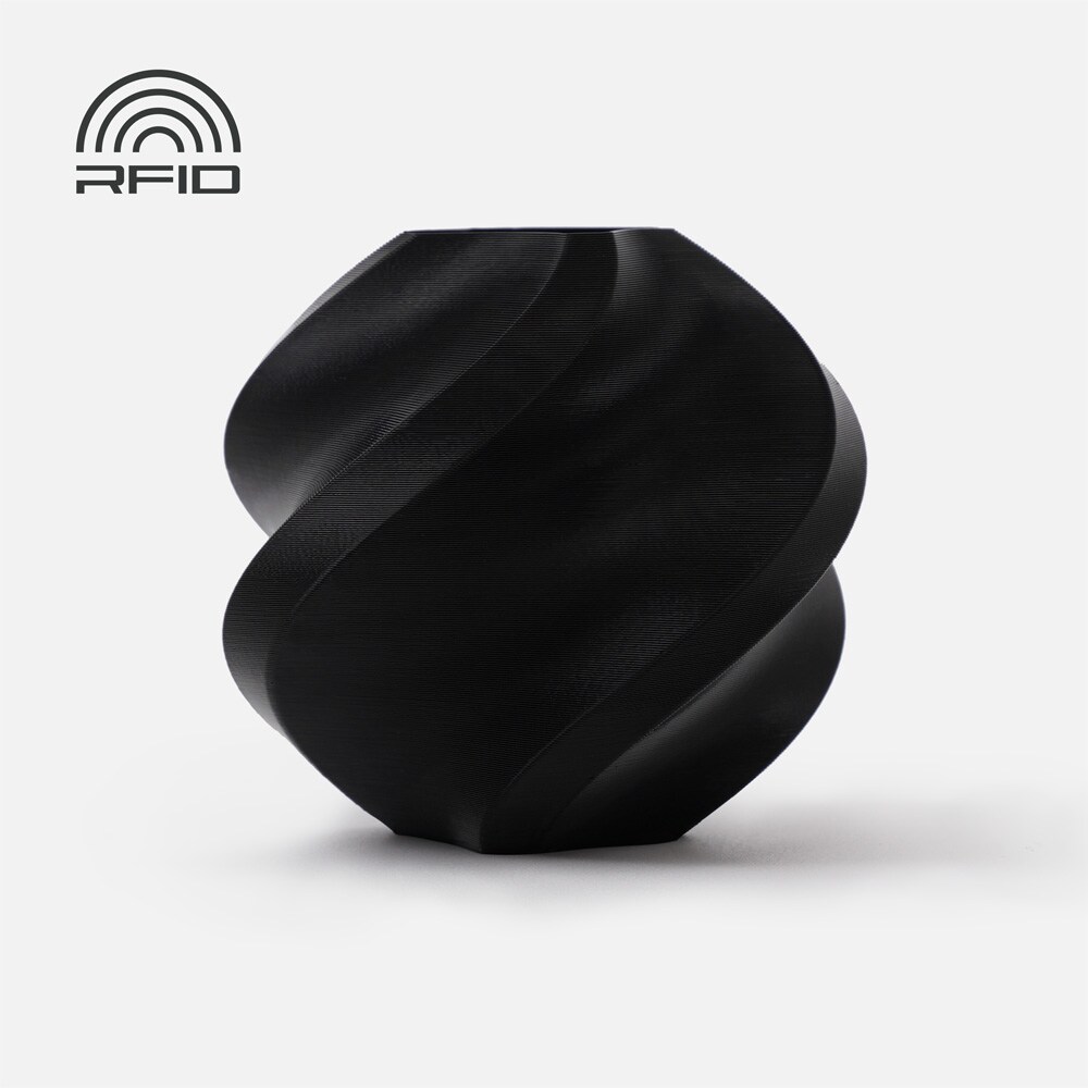 Bambu Lab PLA Basic-filament 1,75 mm / 1 kg spole Black / sort PLA-filament med RFID