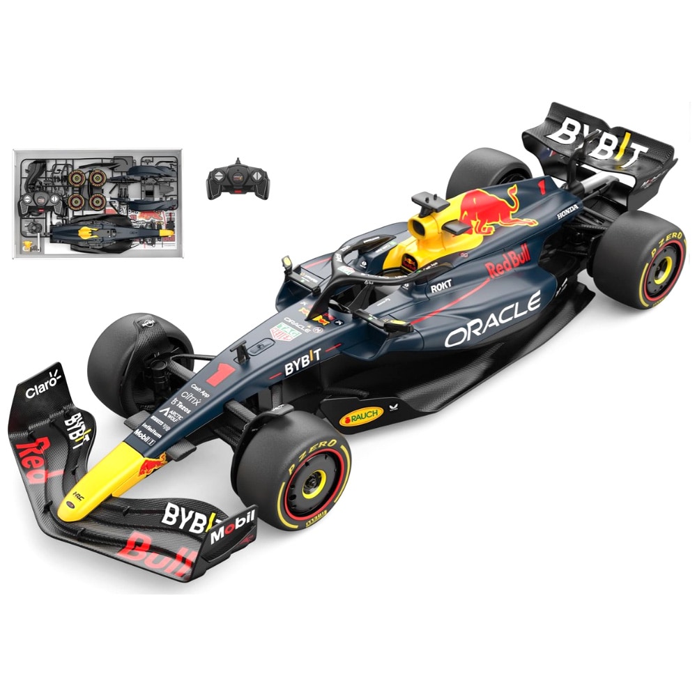 Rastar Red Bull RB19 byggesæt med 55 dele / radiostyret F1-bil i skala 1:16 / RC-bil