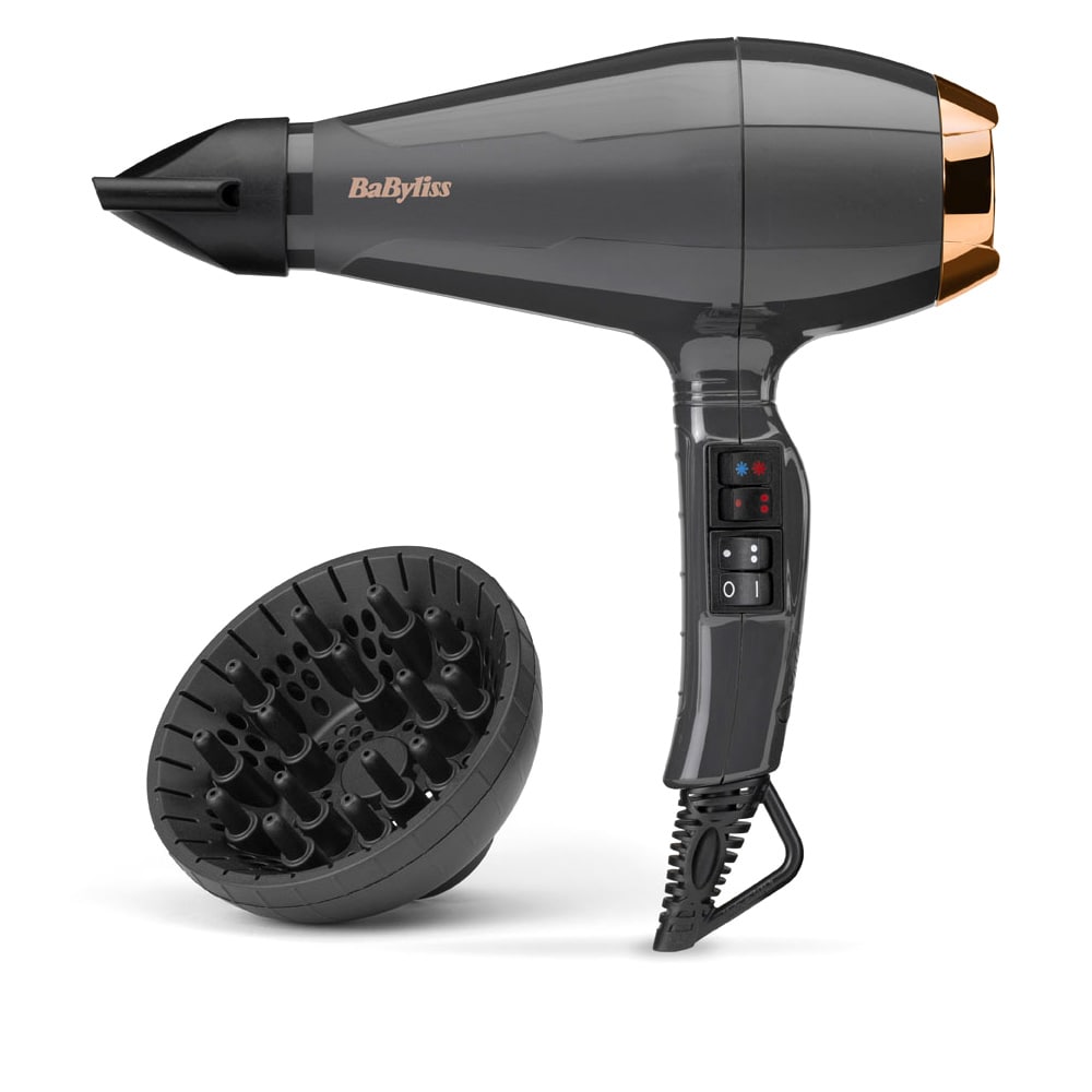 BaByliss Air Pro 2200 hårtørrer / 2200 W føntørrer / ionisk tørrer med diffusor