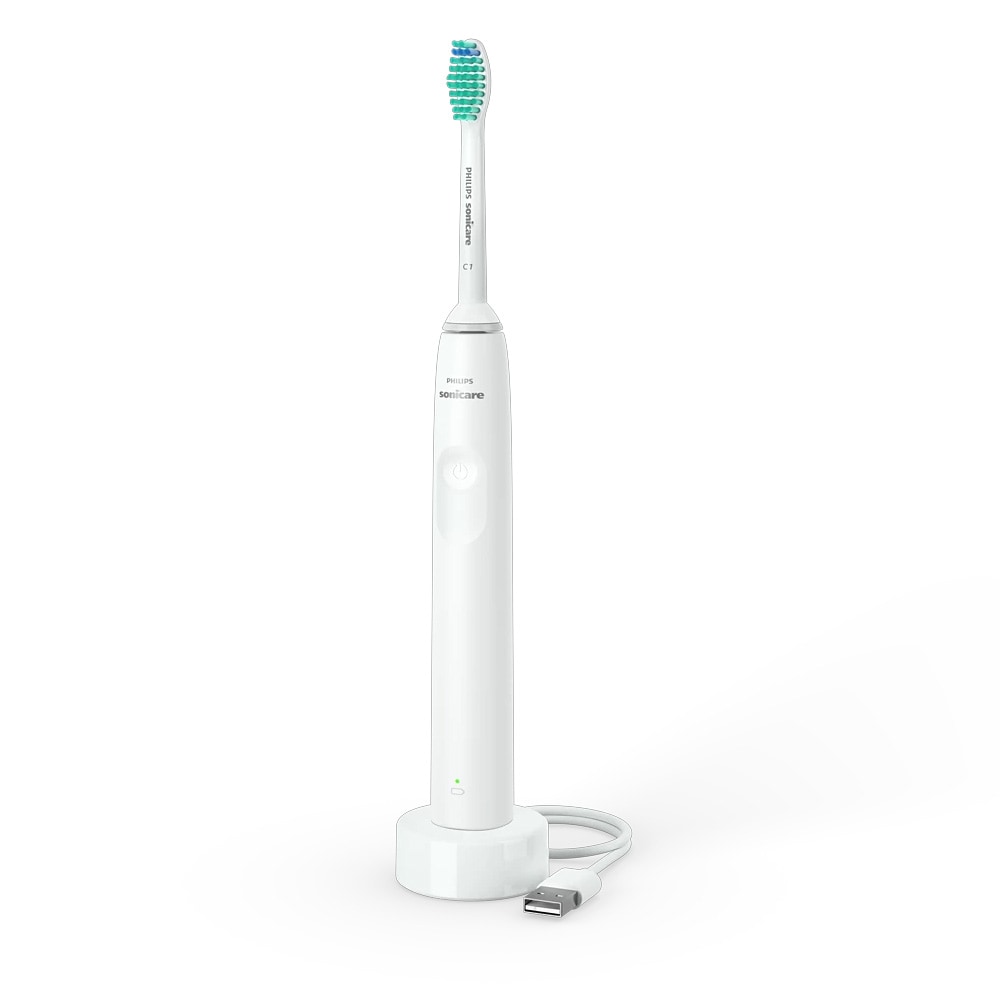Philips Sonicare 2100 HX3651/13 elektrisk tandbørste / sonisk eltandbørste med timer / hvid genopladelig