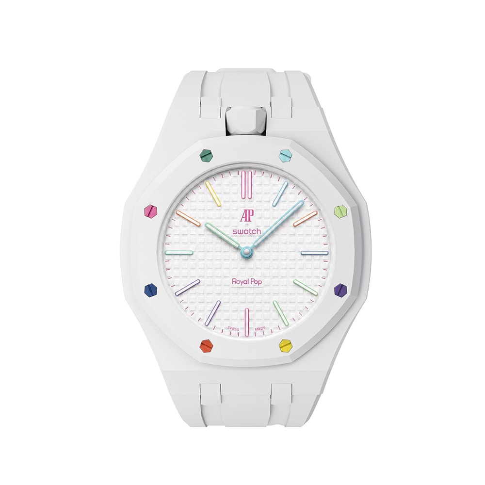 Silikonearmbånd og beskyttelsesetui til AP x Swatch Royal Pop 12 O'clock – Grå