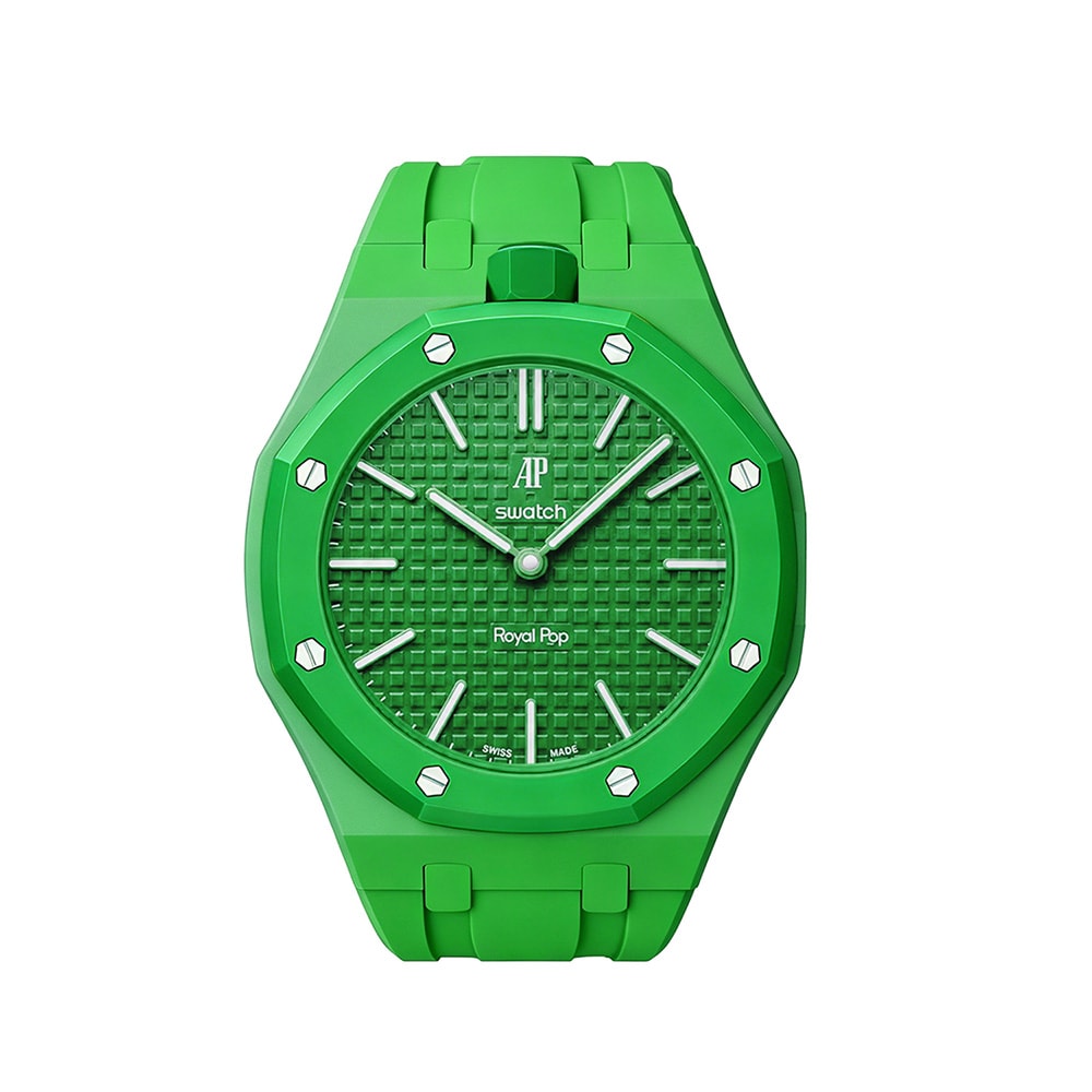 Silikonearmbånd og beskyttelsesetui til AP x Swatch Royal Pop 12 O'clock – Grøn