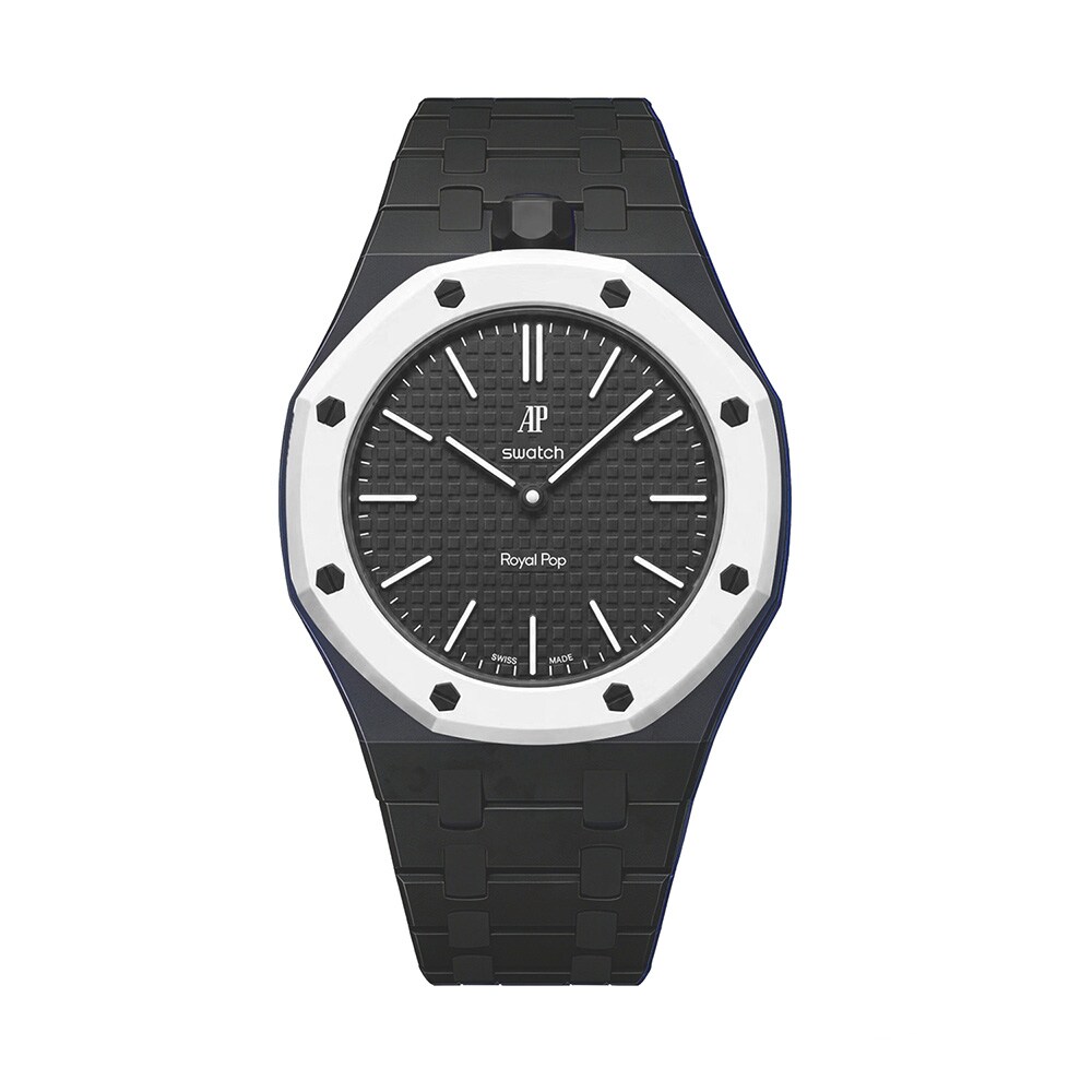 Biokeramisk armbånd og beskyttelsesskal til AP x Swatch Royal Pop 12 O'clock – Svart