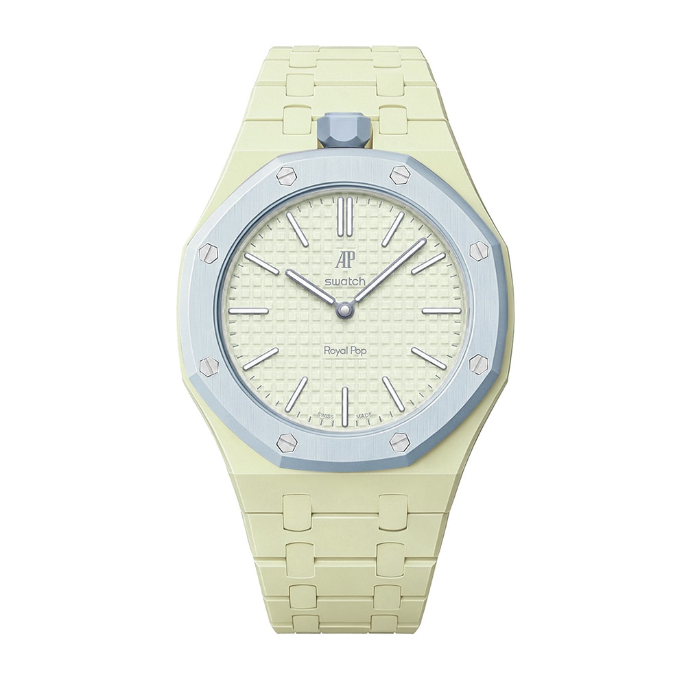 Biokeramisk armbånd og beskyttelsesskal til AP x Swatch Royal Pop 12 O'clock – Lime