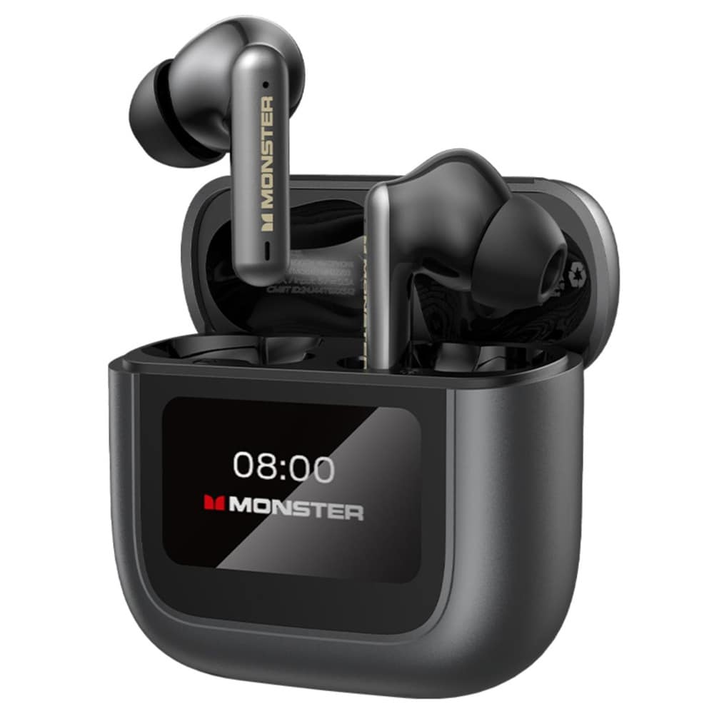 Monster TH300 True Wireless-headset med ANC – Svart / TWS-hovedtelefoner med berøringsskærm