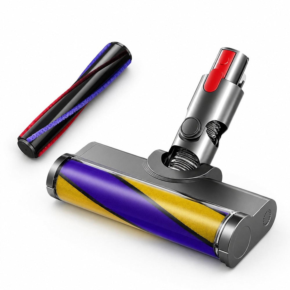 Støvsugermundstykke med grøn LED til Dyson V7, V8, V10, V11, V15 – Gulvmundstykke med børsteruller