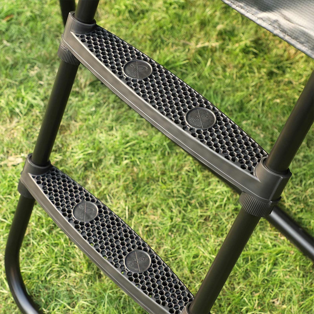 Trampolinstige 76 cm / sort stige til trampoline med brede skridsikre trin