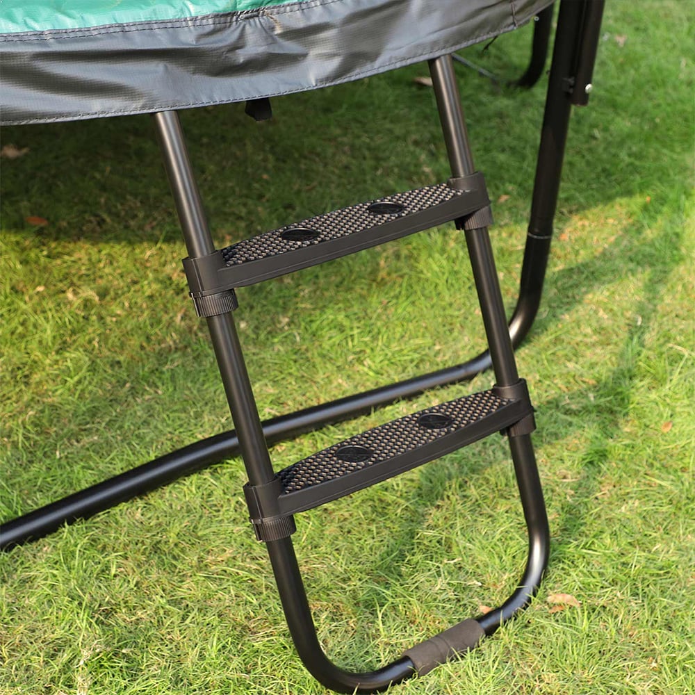Trampolinstige 76 cm / sort stige til trampoline med brede skridsikre trin