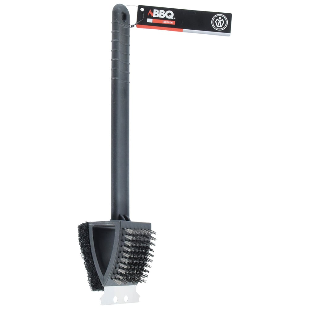 3-i-1 grillbørste 37 cm / grillrengøringsbørste / BBQ-børste til grillen