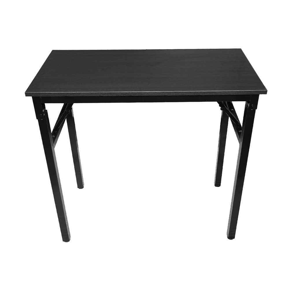Sammenklappeligt bord 80×40×75 cm / skrivebord med stålramme / monteringsfrit computerbord – Sort