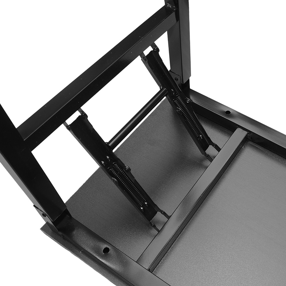 Sammenklappeligt bord 80×40×75 cm / skrivebord med stålramme / monteringsfrit computerbord – Sort