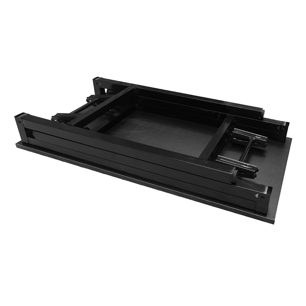Sammenklappeligt bord 80×40×75 cm / skrivebord med stålramme / monteringsfrit computerbord – Sort