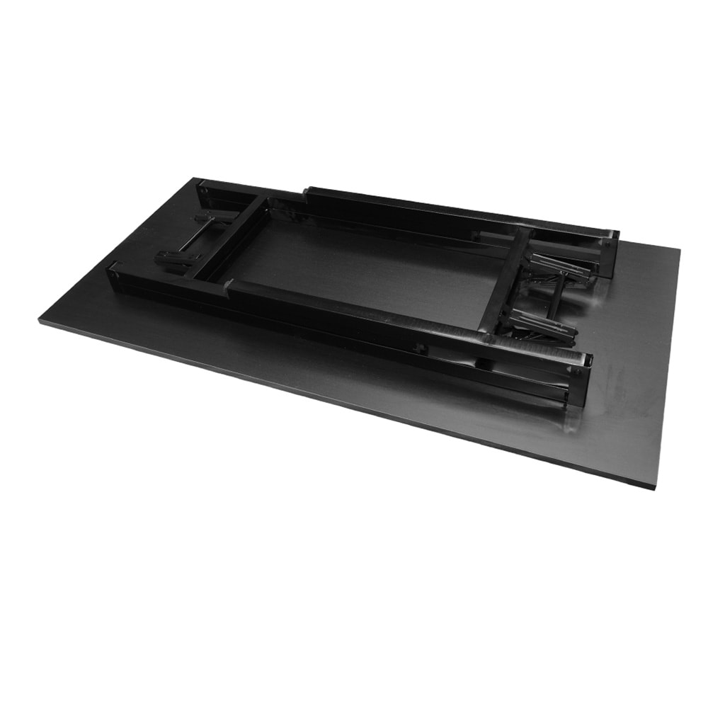 Sammenklappeligt bord 120×60×75 cm / skrivebord med stålramme / monteringsfrit computerbord – Sort