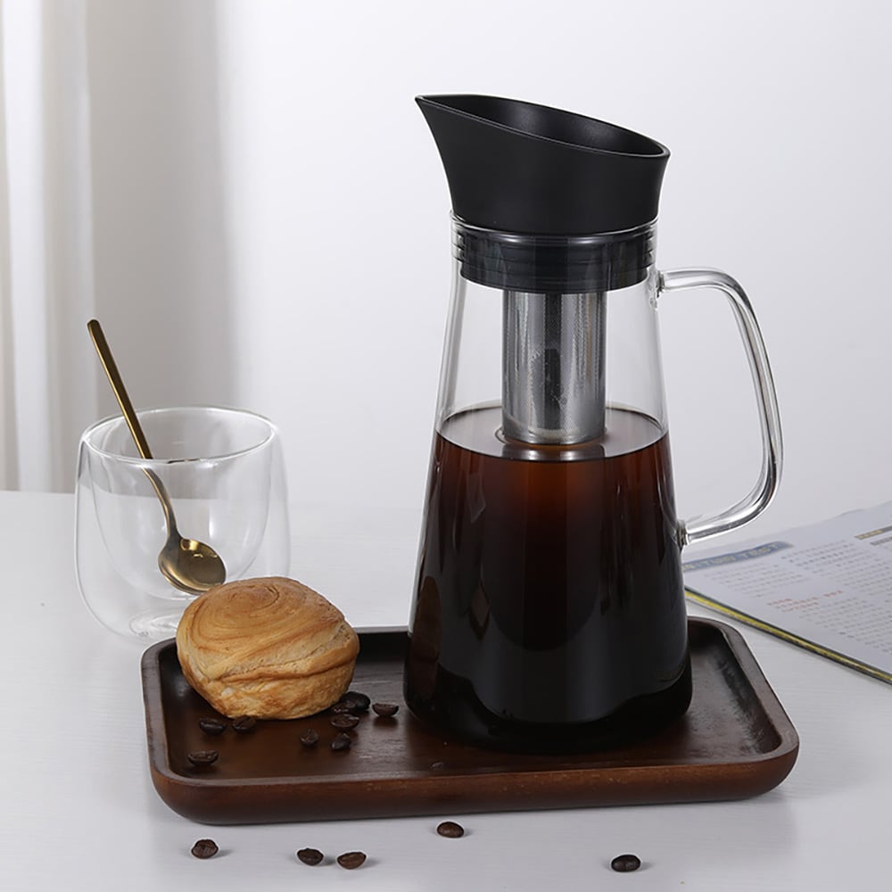 Cold brew-kande i glas med filter, 1200 ml / Cold brew-brygger