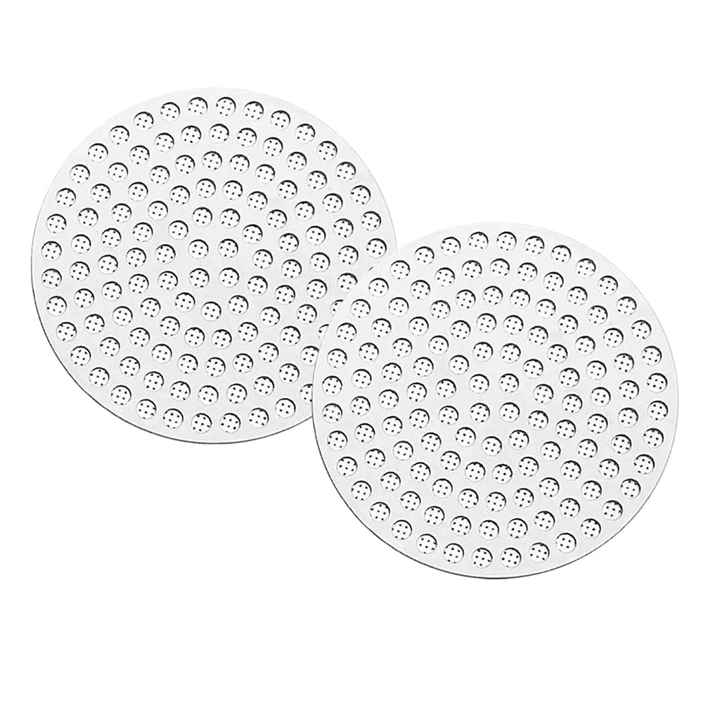 Puckfilter 58,5 mm 2-pak / espresso puck screen i rustfrit stål 0,8 mm – sølv