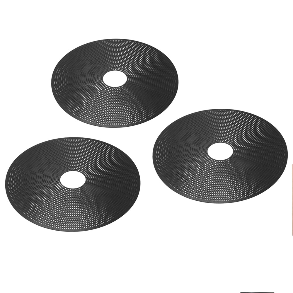 Puckfilter 58,5 mm 3-pak / espresso puck screen med hul i midten 0,2 mm / espressofilter – sort