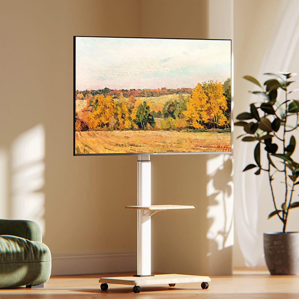 Gulvstativ til TV 32–70″ / TV-stativ med hjul, justerbar højde og VESA 600 × 400 mm