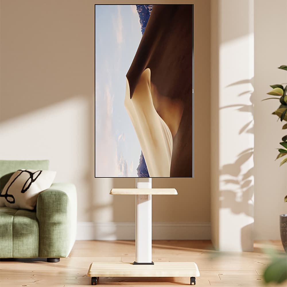 Gulvstativ til TV 32–70″ / TV-stativ med hjul, justerbar højde og VESA 600 × 400 mm