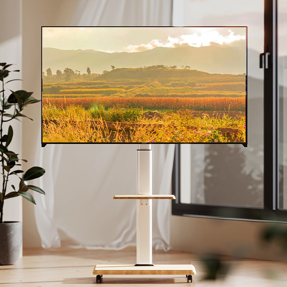 Gulvstativ til TV 32–70″ / TV-stativ med hjul, justerbar højde og VESA 600 × 400 mm