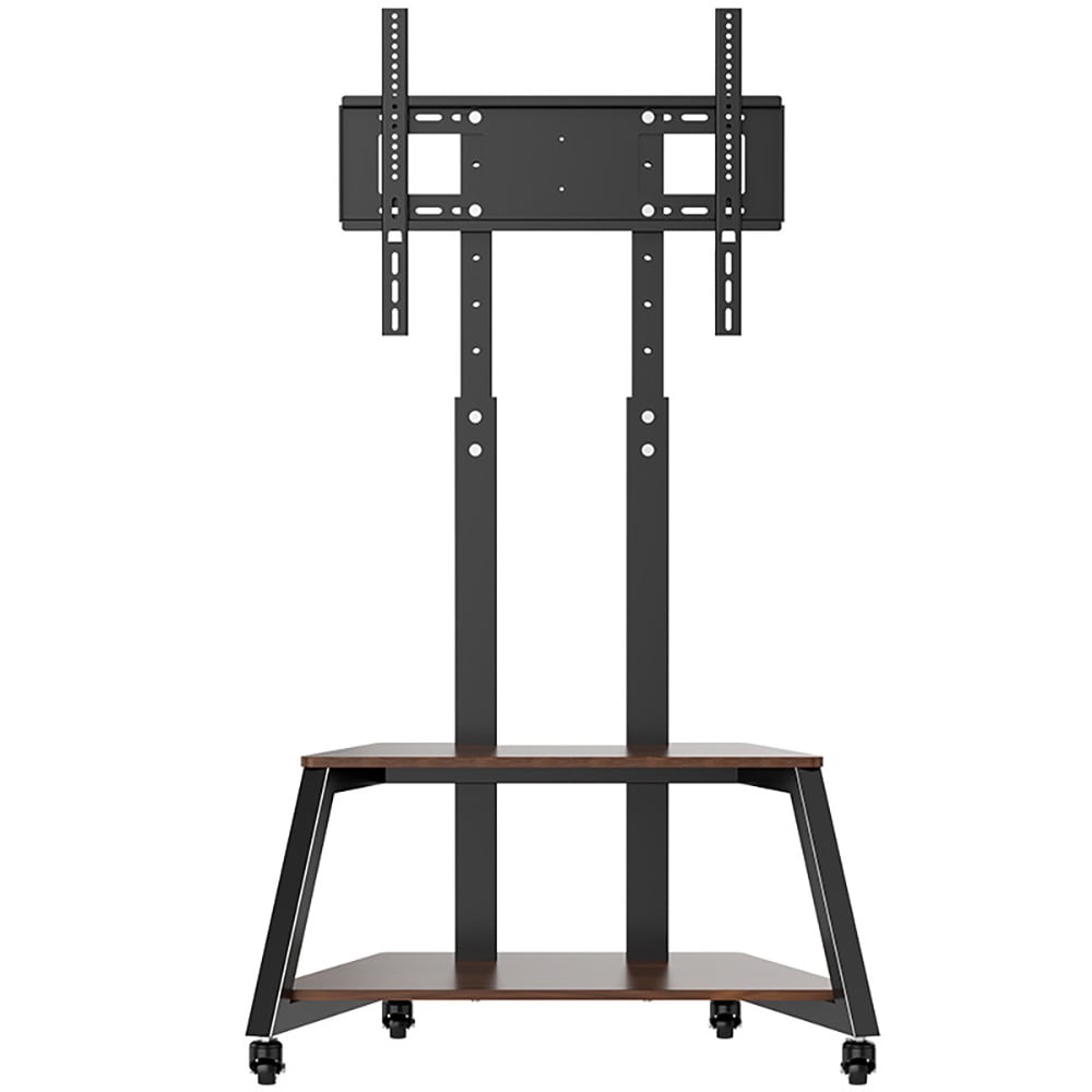 Gulvstativ til TV 32–75″ / TV-stativ med hjul, 2 hylder og VESA op til 400 × 600 mm