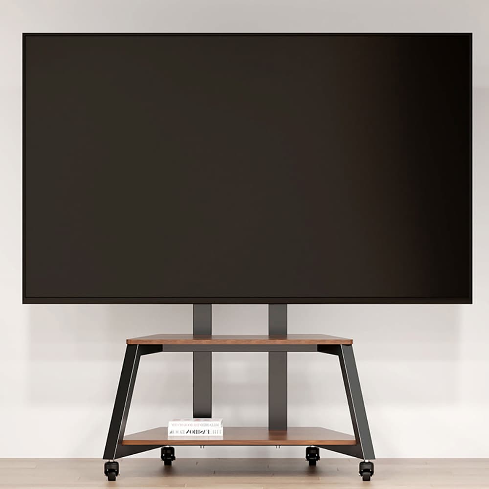 Gulvstativ til TV 32–75″ / TV-stativ med hjul, 2 hylder og VESA op til 400 × 600 mm