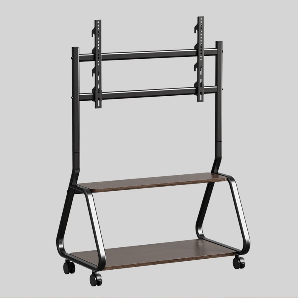 Gulvstativ til TV 32–75″ / TV-stativ med hjul, 2 hylder og VESA 800 × 400 mm