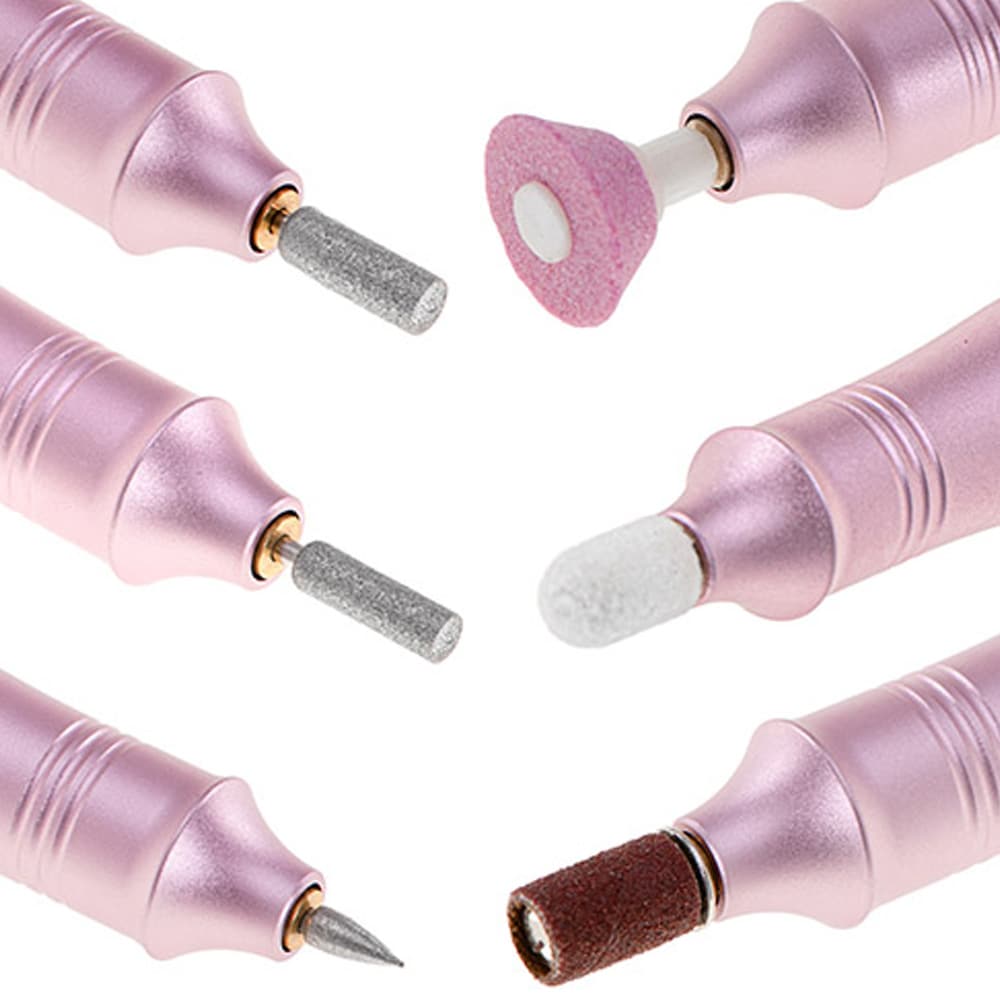 Adler elektrisk neglefil 11-i-1 / neglebor til manicure / pink neglefil med 11 bits til neglepleje