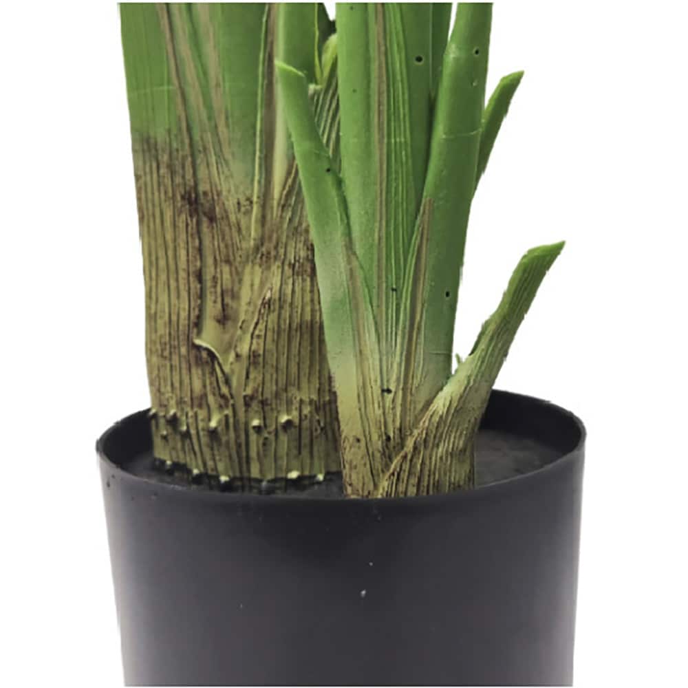 Kunstig palme / palmetræ i krukke / tropisk kunstplante 120 cm – grøn/sort