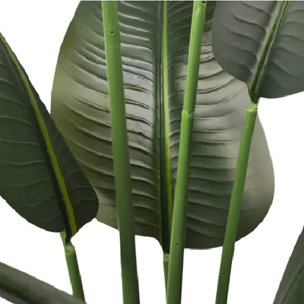 Kunstig palme / palmetræ i krukke / tropisk kunstplante 180 cm – grøn/sort