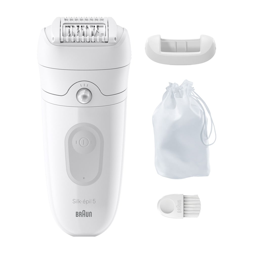 Braun Silk-épil 5 – Hvid-grå – Wet & Dry-epilator – Trådløs epilator